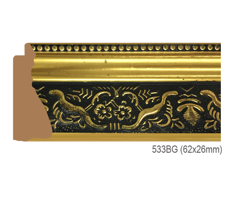Thanh khung, phào (nẹp) làm khung tranh, khung hình mã 533BG